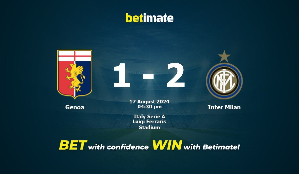 Mitotoberita – Hasil Pertandingan Genoa vs Inter Milan Nerazzurri Menang Telak