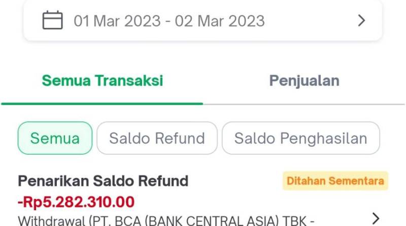 Refund dari Tokopedia belum selesai padahal sudah lebih dari sebulan