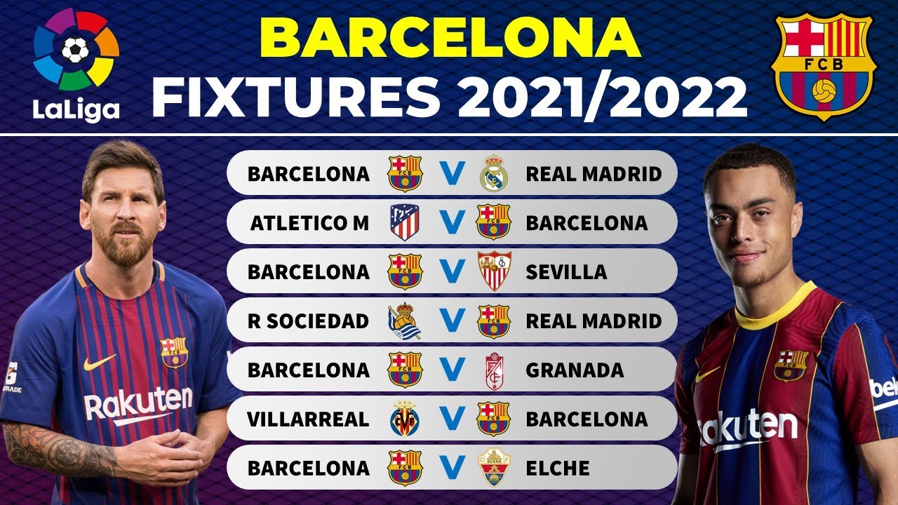 Jadwal Pertandingan Liga Spanyol Barcelona