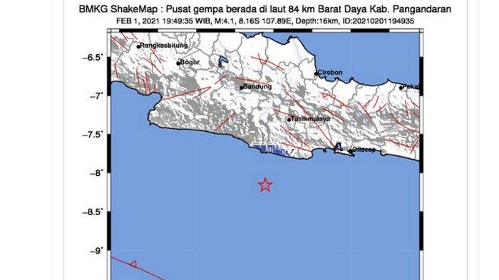 MITOTO - Data gempa Pangandaran terbaru dari BMKG