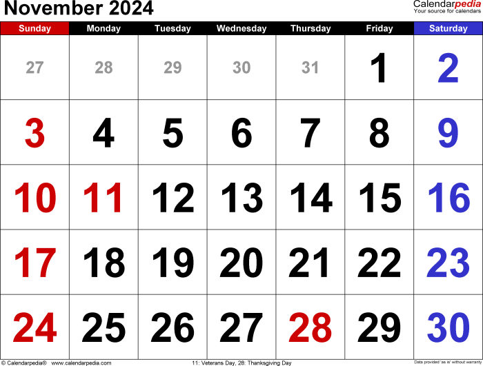 MITOTO - Kalender November 2024, Cek Tanggal 1 November 2024 Apakah